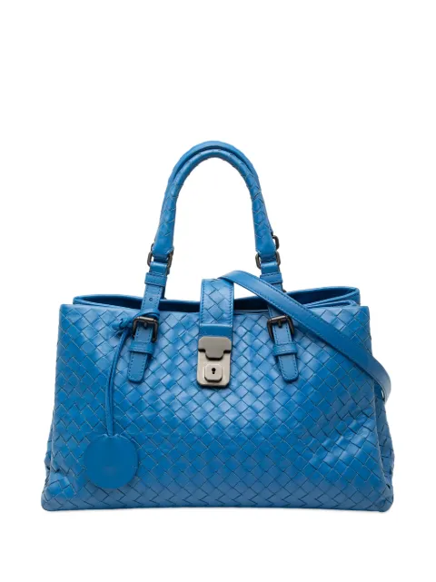 Bottega Veneta Pre-Owned 2012-2025 Small Nappa Intrecciato Roma satchel Blue 0VG8JM1PIBP2W0BP