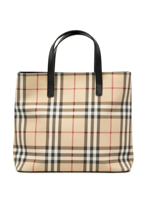 Burberry Pre-Owned 2000-2017 House Check Coated Canvas tote bag Brown YHKLCHF1GFJ0NTJF