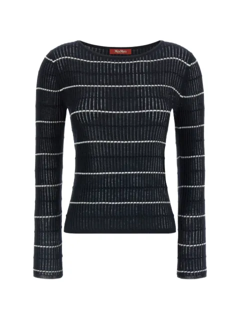 Max Mara Pedone ribbed striped sweater Blue 2616361061600