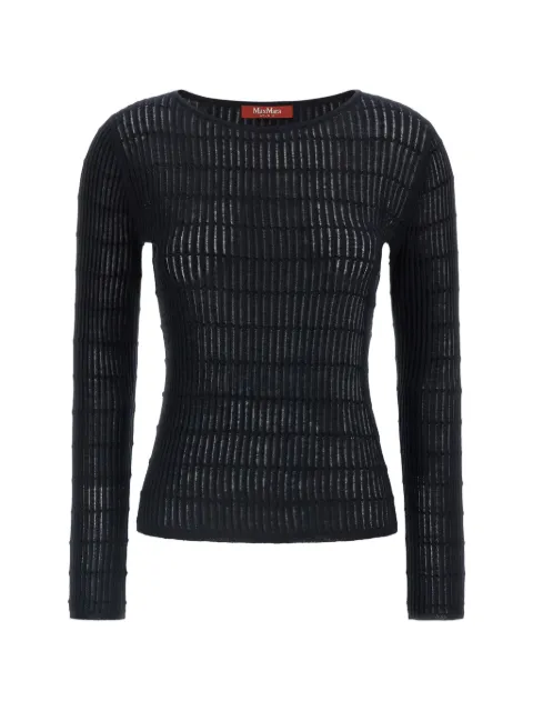 Max Mara ribbed boat-neck sweater Black 2616361061600