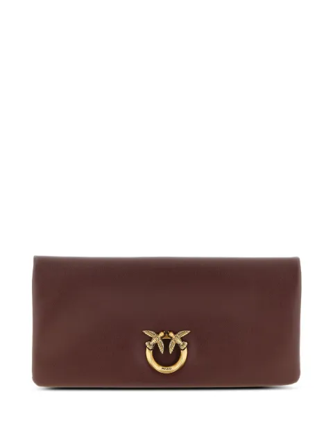 PINKO Love Bag Click Soft Horizontal medium crossbody clutch in leather Red 106022A0QO