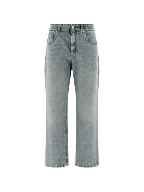 Brunello Cucinelli high-waist cotton jeans Blue MA095P5758C9387