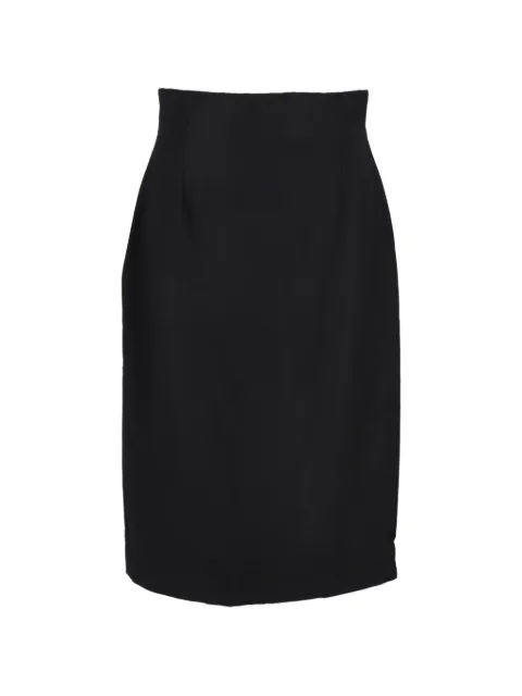 Gianfranco Ferré Pre-Owned Office wool midi skirt Black W2511108