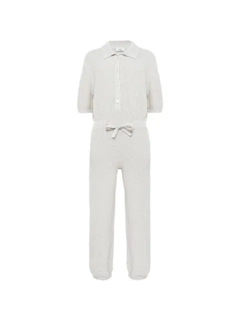 Laneus Fried knitted-construction jumpsuit Neutrals S6LAWOKM208