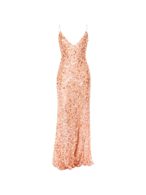 LoveShackFancy Emmalisa sequined V-neck maxi dress Pink D27842594