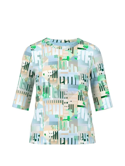 MARCCAIN patterned T-shirt Blue AS4838J20