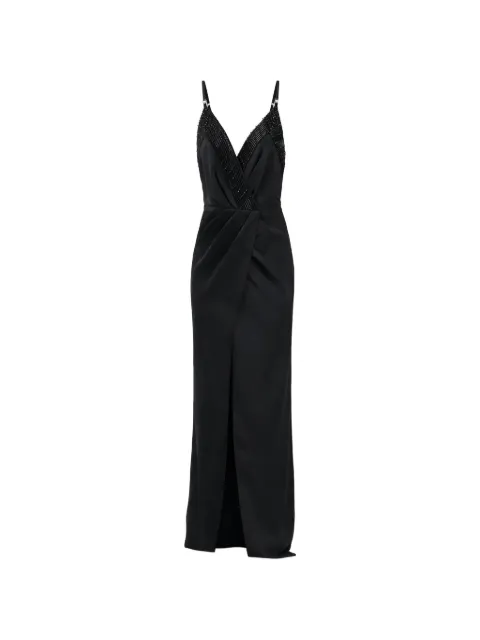 Elisabetta Franchi beaded sleeveless dress Black ABR4862E2