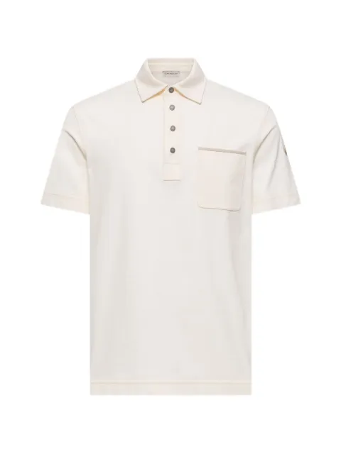 Moncler cotton piquet polo shirt White L10918A0002989BEC