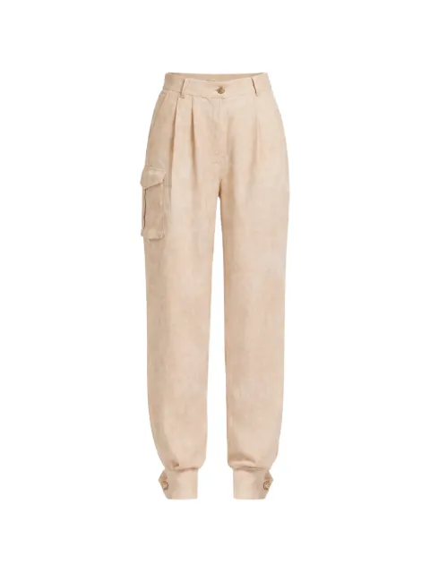 Elie Saab cargo linen trousers Neutrals P0109PS25LI002
