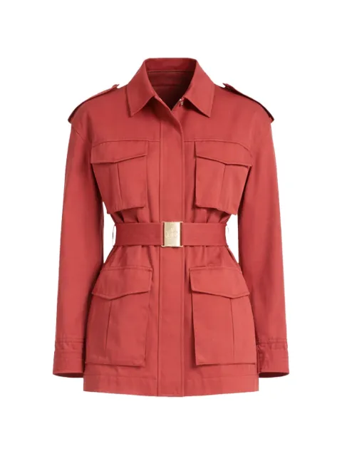 Elie Saab belted gabardine jacket Red J0111NS25GA002