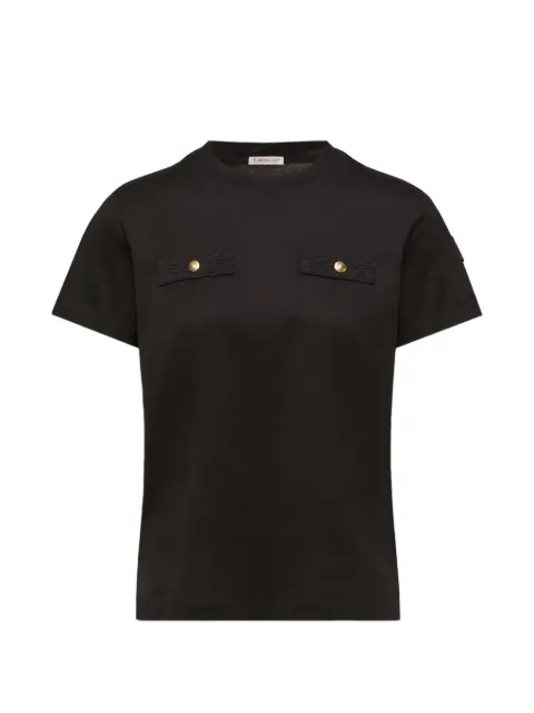 Moncler button detail T-shirt Black L10938C0002389B9B