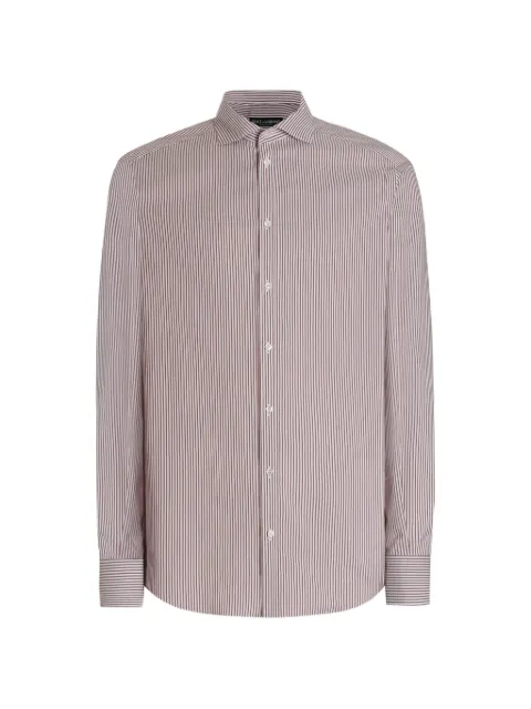 Dolce & Gabbana striped cotton Martini shirt Brown G5OI6TFREDW