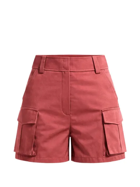 Elie Saab cargo gabardine shorts Red P0114NS25GA002