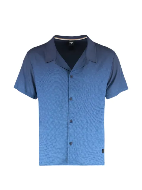 BOSS patterned short-sleeve shirt Blue 50534342