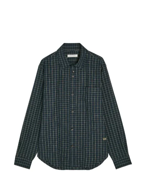 Wales Bonner checked shirt Blue MS26SH02LI015