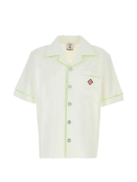 Casablanca Towelling Monogram short-sleeved shirt White MSS26SH08501