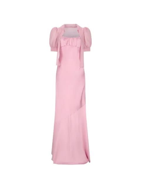 Alessandra Rich short-sleeve georgette maxi dress Pink FABX4335F4376