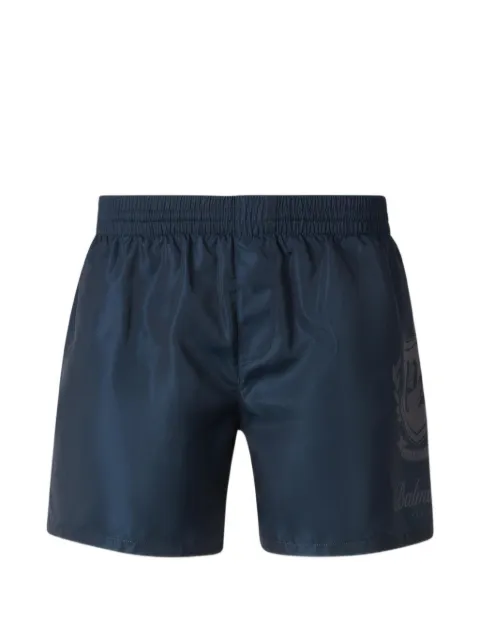 Balmain logo-print swim shorts Blue BWB641810403