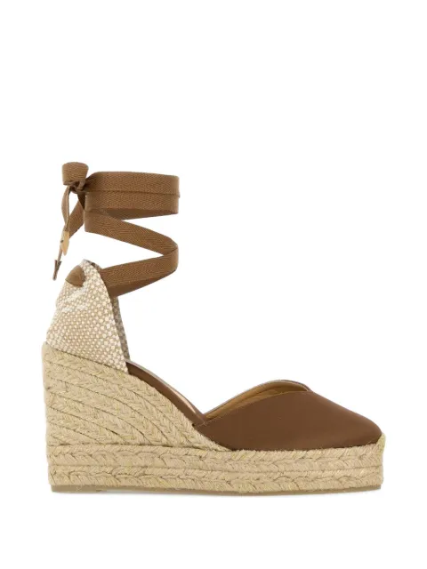 Castañer Chiara tie-fastening wedge espadrilles Brown 25698