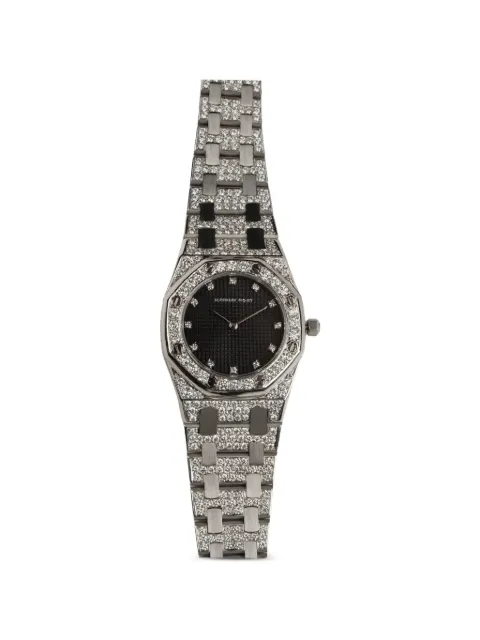 Audemars Piguet Royal Oak diamond bezel 26mm watch Silver 6007BC