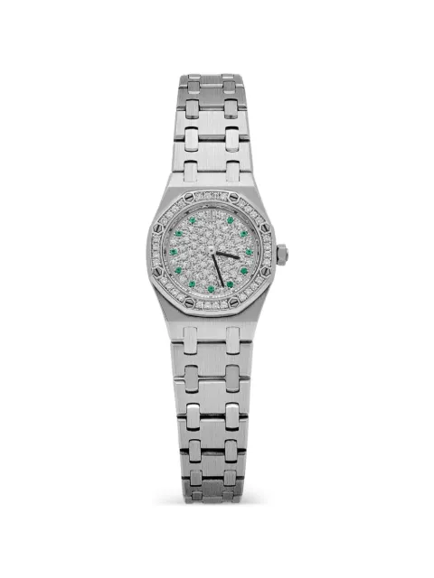 Audemars Piguet Royal Oak octagonal case diamond bezel 20mm watch Silver 67076BCZ1100BC01