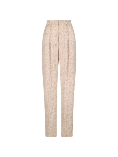 Alessandra Rich floral-print trousers Neutrals FABX4362F4670
