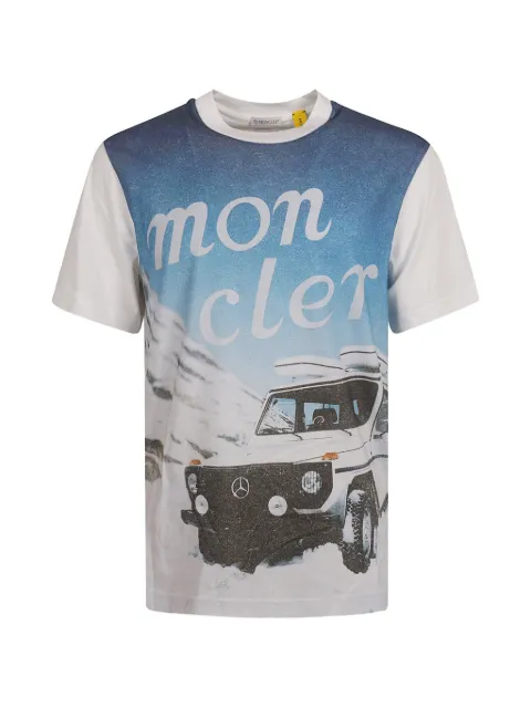 Moncler printed T-shirt White 8C00003M89AB9001