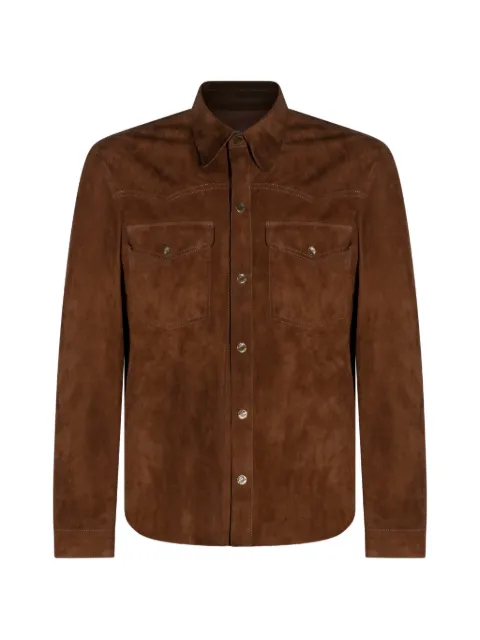 Salvatore Santoro buttoned flap-pocket leather jacket Brown S26SANT50660UDNOCOOKIE