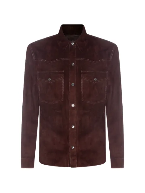 Salvatore Santoro chest-pockets leather jacket Brown 50660U