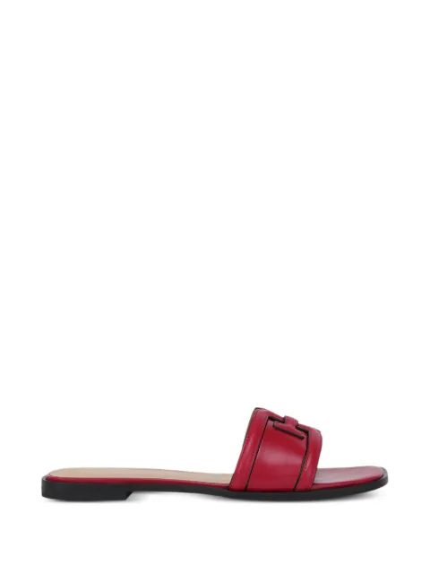 POTAMY cut-out leather sandals Red PP00868CN01RED25S