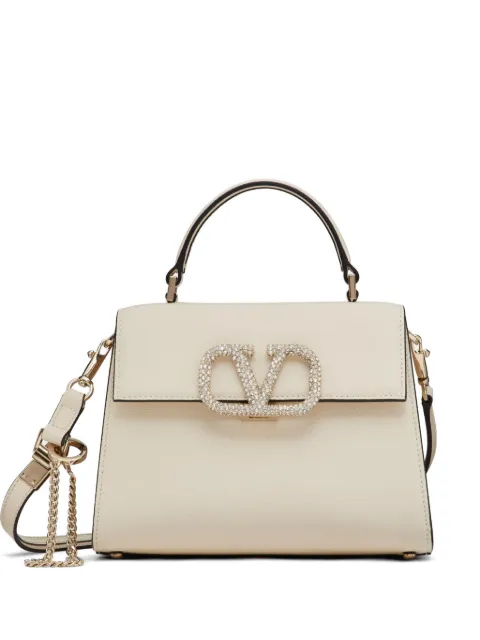 Valentino Garavani small Vsling handbag with jewel embroidery Neutrals WB0T85SIT