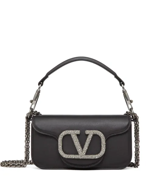 Valentino Garavani Locò small shoulder bag with jewel logo Black WB0K53QTX