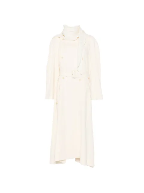 Carven belted double-breasted coat Neutrals 6261K21074