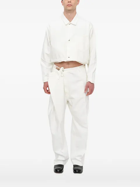 Setchu button-up shirt jacket Neutrals J039WORKJACKET2PAPER