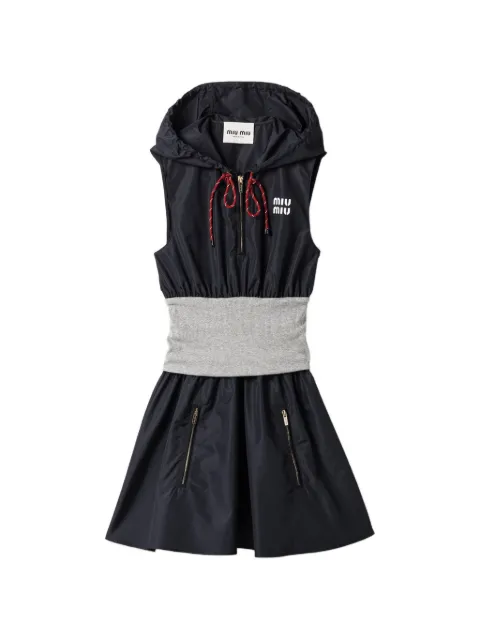 Miu Miu technical fabric dress Blue MF6223SOOO19EC