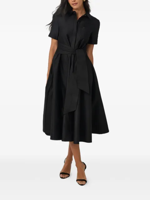 Toccin Megan tie-front short-sleeve shirt dress Black TC6421D030