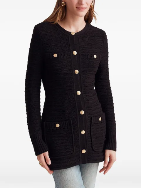 Toccin Constance button detail knit jacket Black TS4904N020