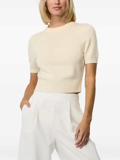 Toccin Elsie ribbed short-sleeve sweater Neutrals TC4913N050