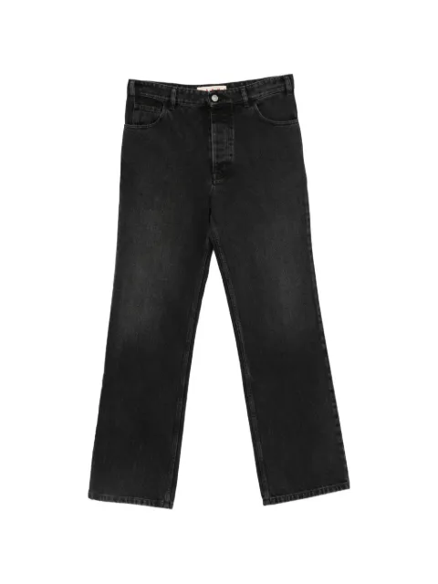 Marni logo-patch straight-leg jeans Black PUJU0354A0USCZ41