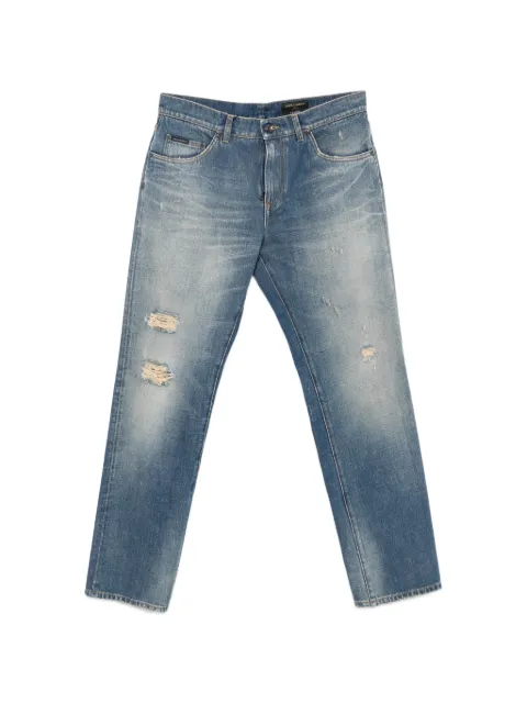 Dolce & Gabbana distressed-effect straight-leg jeans Blue GP02XD