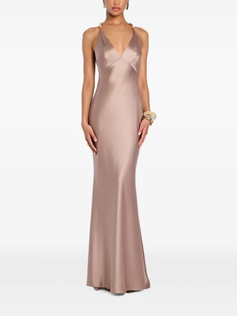 Retrofete Safie beaded-strap maxi dress Brown RPF261281517