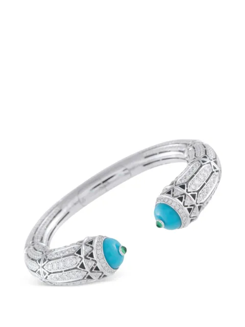Cartier diamond turquoise and emerald bracelet Silver CA01021726