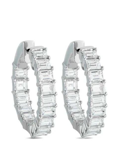 LB Exclusive diamond inside-out hoop earrings Silver AER1644610
