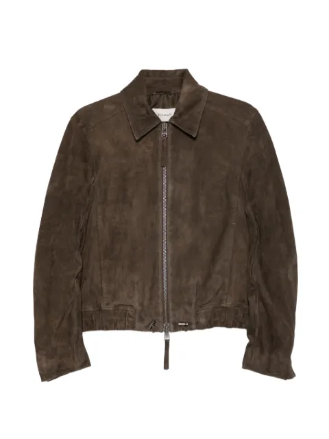 Kristensen Du Nord zip-up goat suede jacket Brown M100