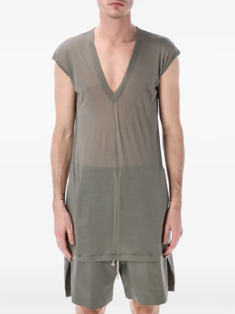 Rick Owens deep V-neck sleeveless T-shirt Grey RU01F2233UC