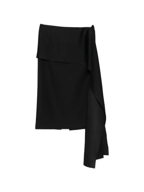 Carven asymmetric-draped midi skirt Black 6261K21097