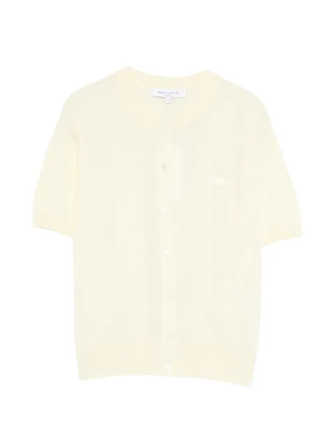 Maison Kitsuné logo-patch cardigan Neutrals QW00510KT1181