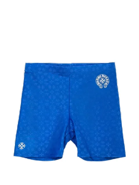 Chrome Hearts blue Horseshoe logo biking shorts Blue CHRM0843