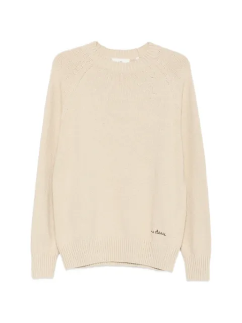 Les Deux raglan-sleeve logo-embroidered sweater Neutrals 1001346