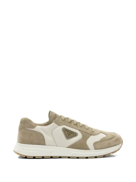 Prada Prax suede and Re-Nylon sneakers Neutrals 2EE455LOWF04CRFG000